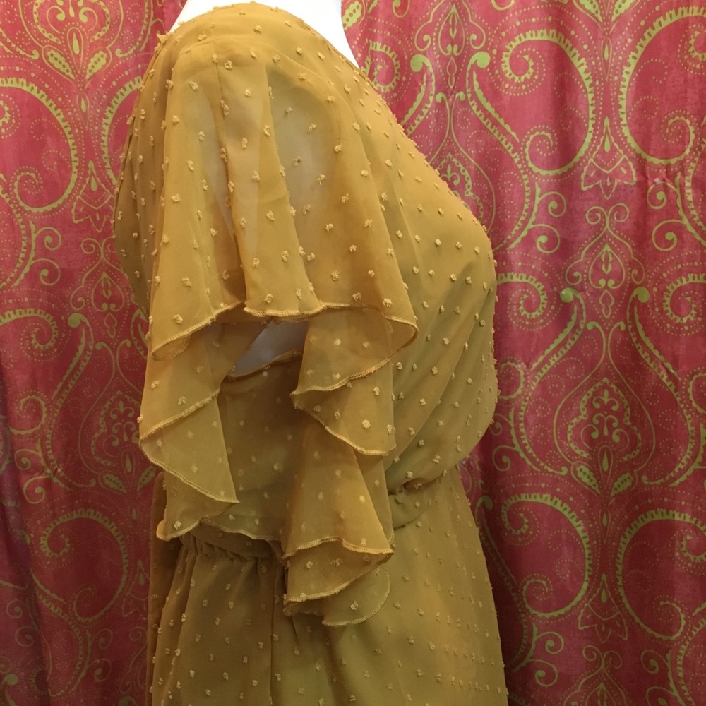 Gold dress.